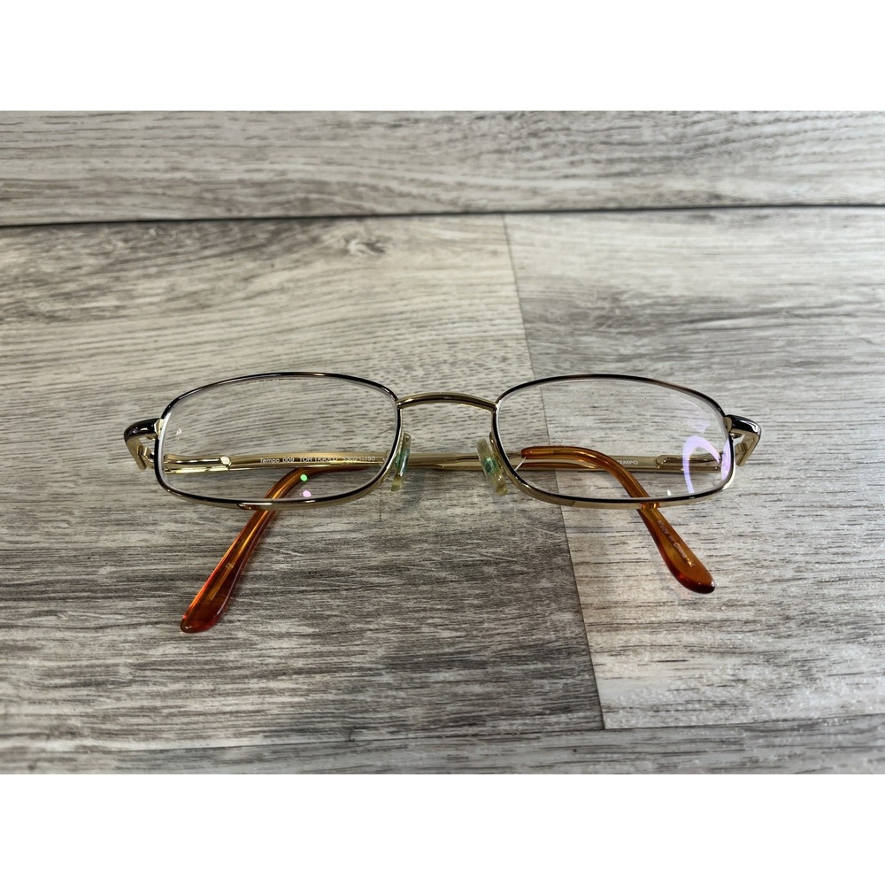 TEMPO 009 Tort Gold AUTHENTIC DESIGNER‎ EYEGLASSES 53-21-150 FRAMES ONLY